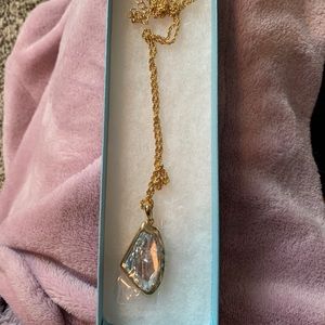 Gold Touchstone Crystal Nexklace